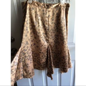 Satin Leopard Skirt